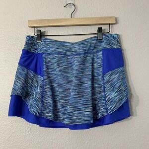 Athleta Women's Blue Space Dye  Bustle Athletic Tennis‎ Golf Skort Size Medium
